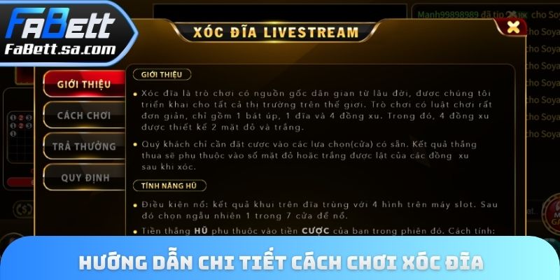 Hướng dẫn chi tiết cách chơi xóc đĩa