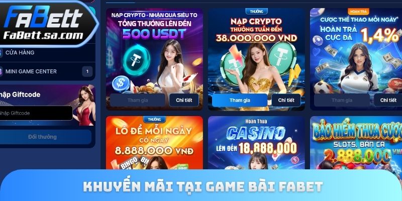 Khuyến mãi tại Game bài Fabet