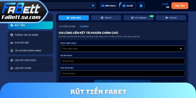 Rút tiền Fabet