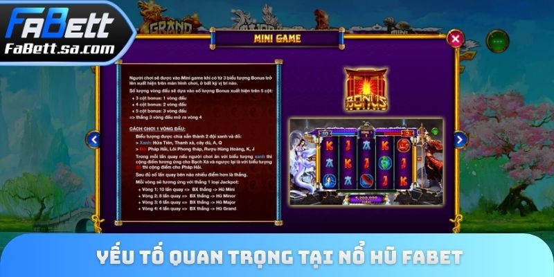 Yếu tố quan trọng tại nổ hũ Fabet